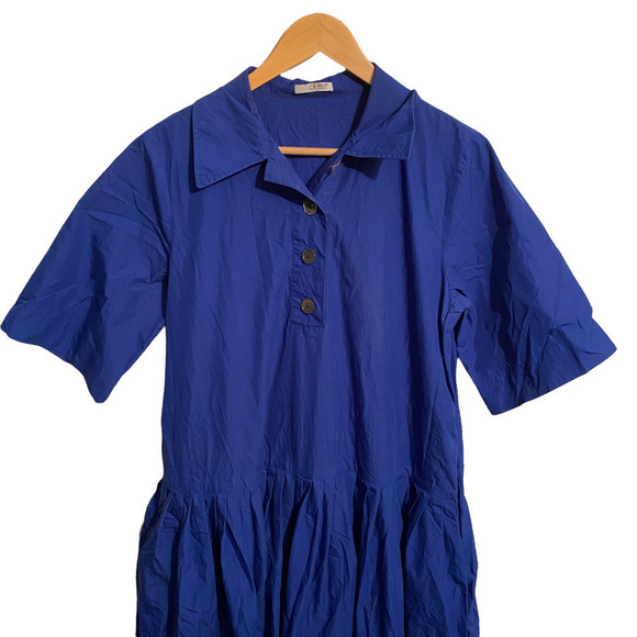 CO Maxi Dress Collar Blue Size L - Picture 7 of 11